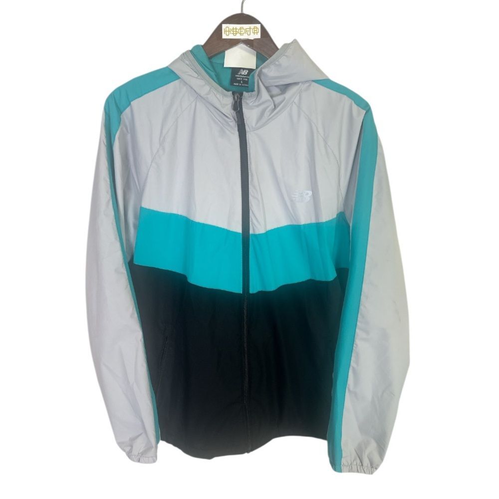 New Balance Teal and Black Windbreaker / L